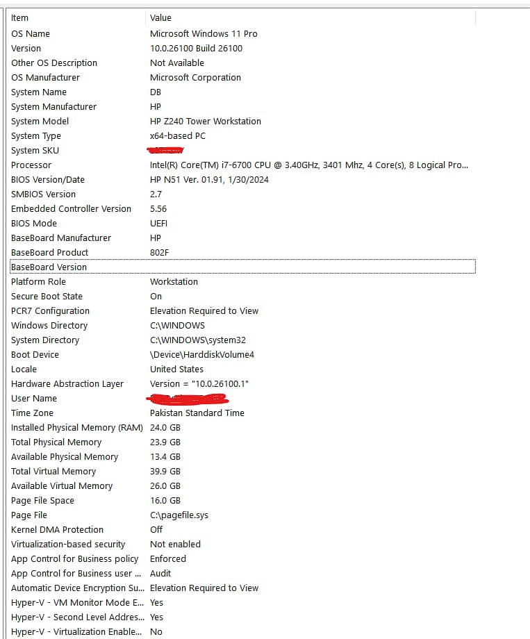 HP Z240 - i7 6700, GTX 1060 6GB, 24GB RAM, 256GB NVMe. 2