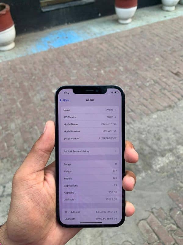 I phone 12pro 256gb blue colour 7