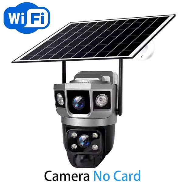 solar WiFi CCTV outdoor triple screens camera 1