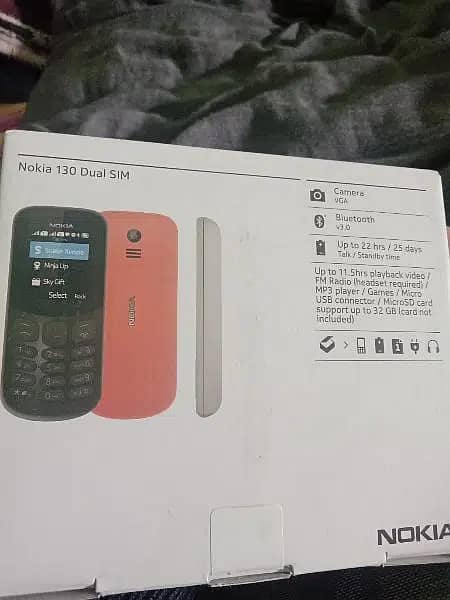 Nokia 130 Few days used. 10/10 with Box. working no issue with cover 1