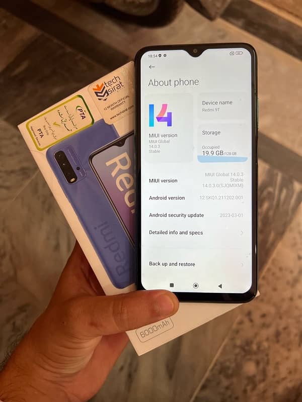 Redmi 9t 4/128gb with box 6