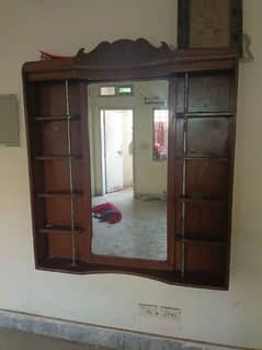 Dressing Mirror with Small racks Wooden