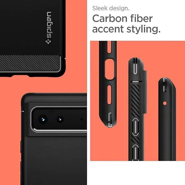 Spigen Rugged Armor Designed for Google Pixel 6 Case Matte Black 3