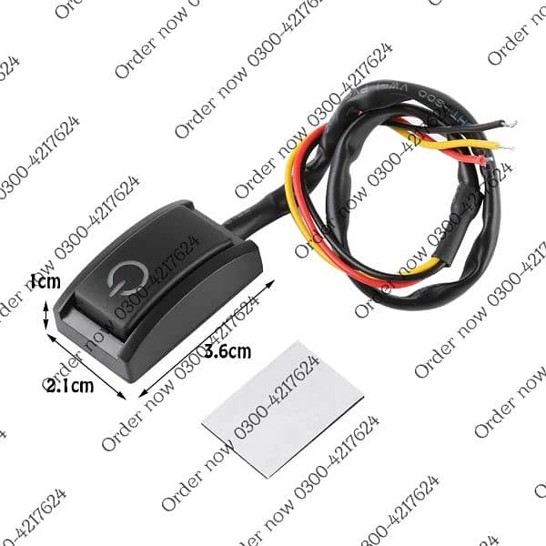 universal push button LED light with wire harness for Toyota alto 607 5