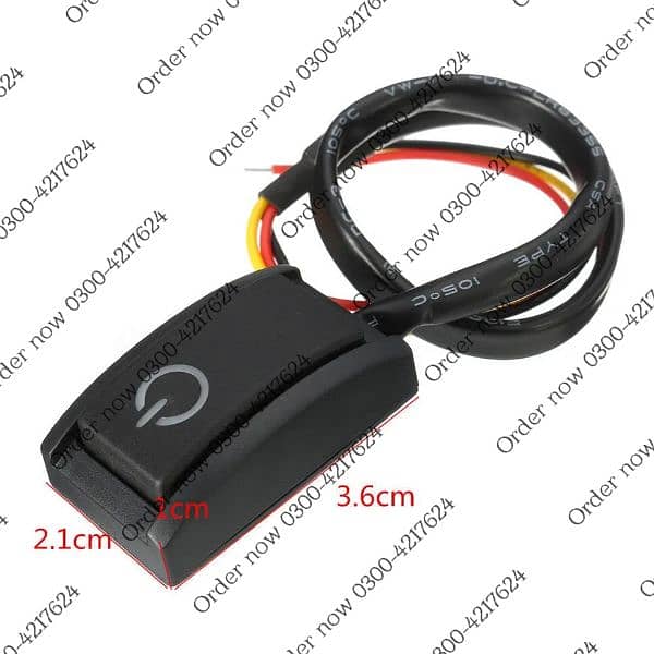 universal push button LED light with wire harness for Toyota alto 607 7