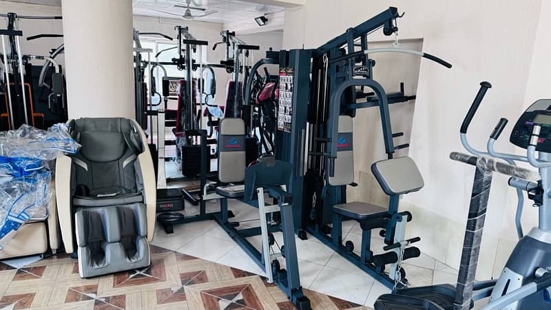 4 Station multi gym semi commercial slightly used double stack weight 0