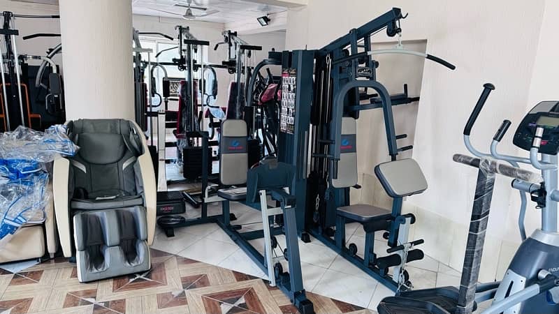 4 Station multi gym semi commercial slightly used double stack weight 1