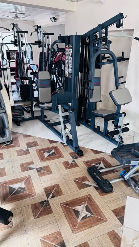 4 Station multi gym semi commercial slightly used double stack weight 2