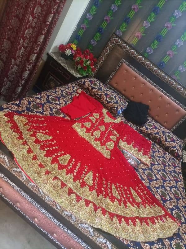 fresh red colour is braidell lehnga 4