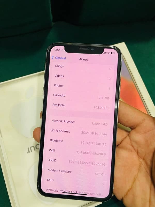 Apple iphone x 256gb pta approved 7