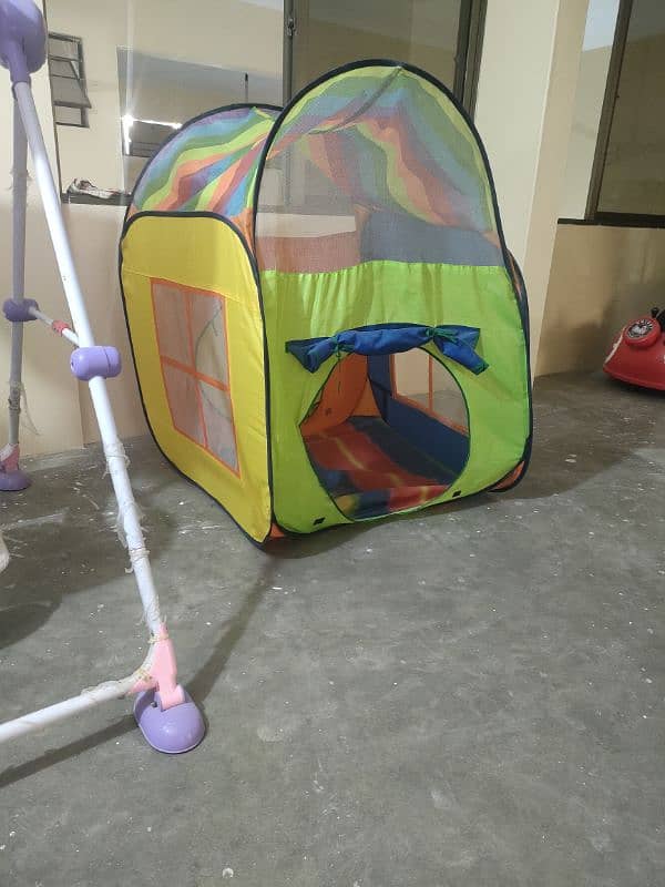 kids swing and tent house 1