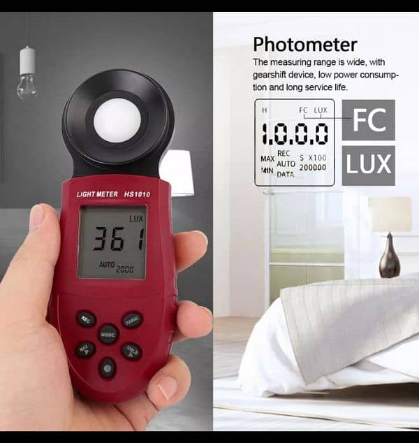 Digital Mini Lux Light Red sports Meter Light Intensity Meter air 10