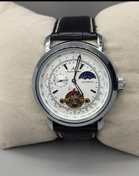 Automatic Watch KRONEN & SOHNE Luxury Tourbillion Moon Phase 0