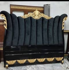 wooden bed/poshish bedset/king size bed/bed with side table