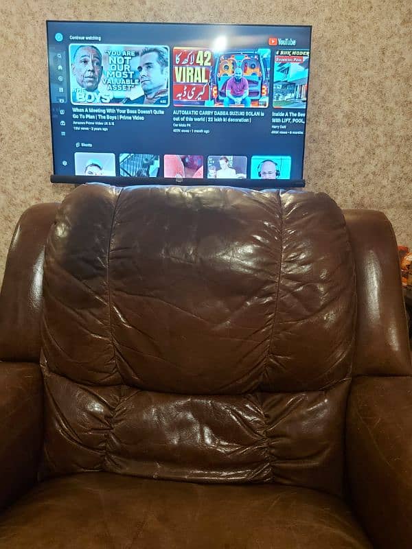 Diamond Pure leather Extra large Recliner 0