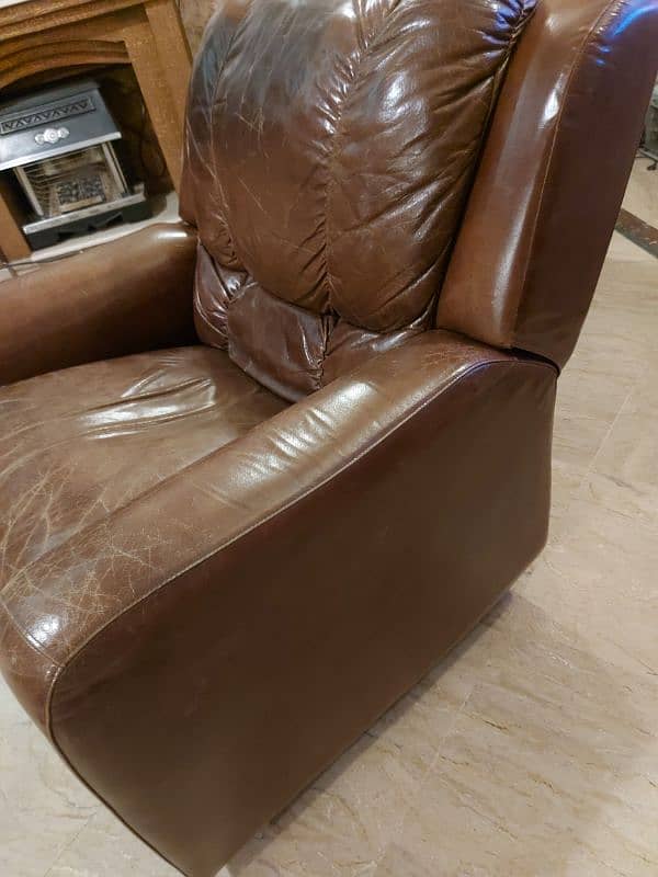 Diamond Pure leather Extra large Recliner 3