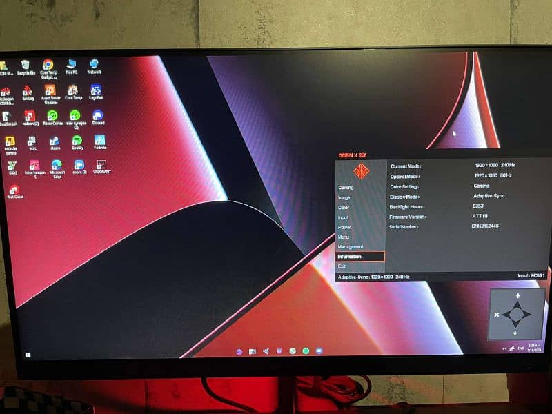 HP OMEN X 25 240HZ Display For sale 1