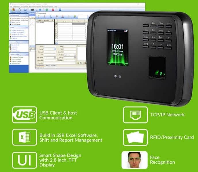 Zkteco mb20 K40 K50 uface mb460 all models available with software 1