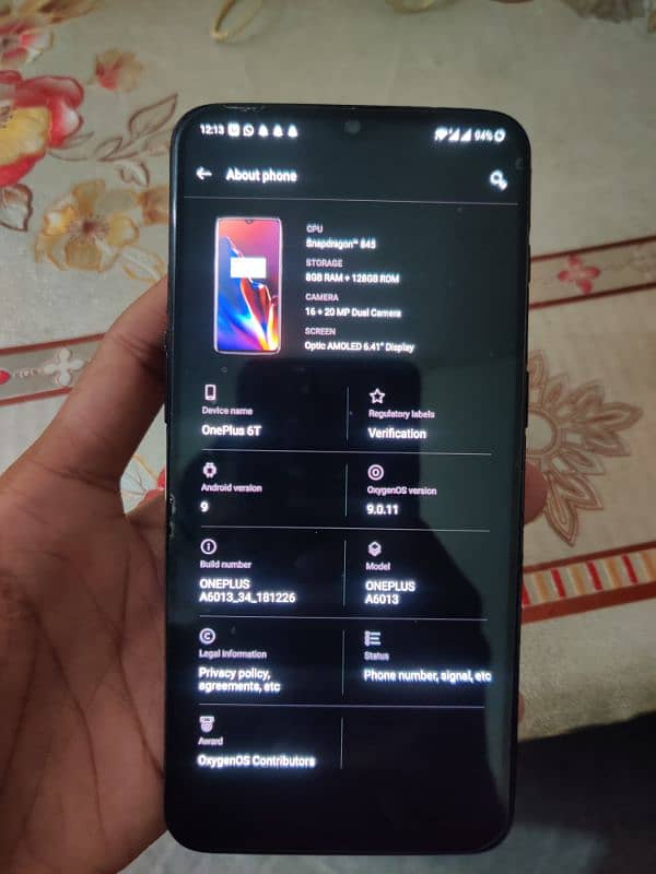 one plus 6t 8/128 2