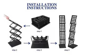 Brochure display stand, Folding catalogue holder, Magzine shelf, Rack 0