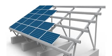 Iron Roof top Elevated / Aluminium solar panel mounting structure