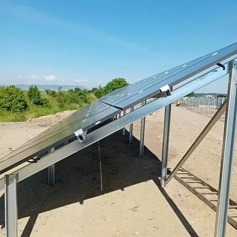 Iron Roof top Elevated / Aluminium solar panel mounting structure 1