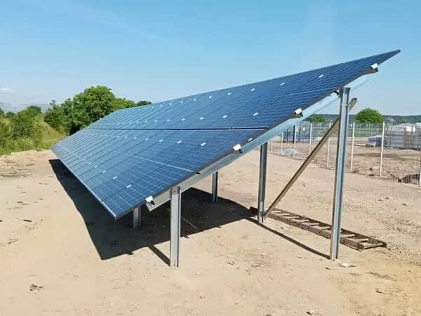 Iron Roof top Elevated / Aluminium solar panel mounting structure 2