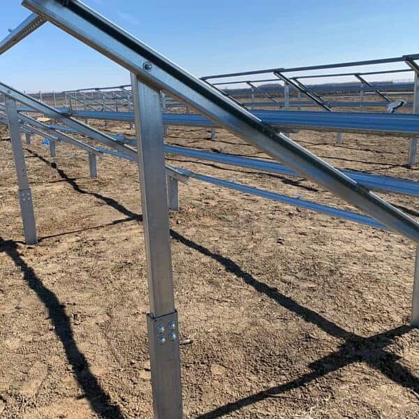 Iron Roof top Elevated / Aluminium solar panel mounting structure 3