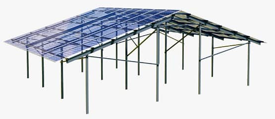 Iron Roof top Elevated / Aluminium solar panel mounting structure 6