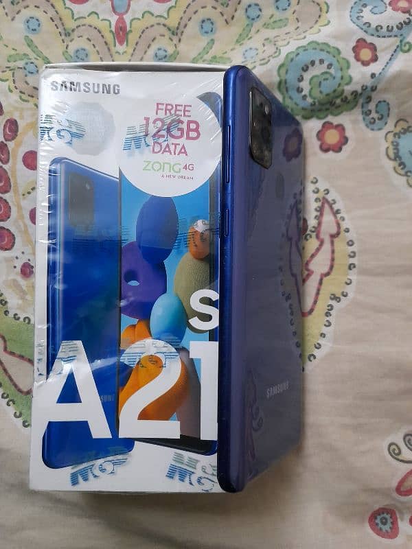 samsung a21s 4 64 9by10 with box pta 4