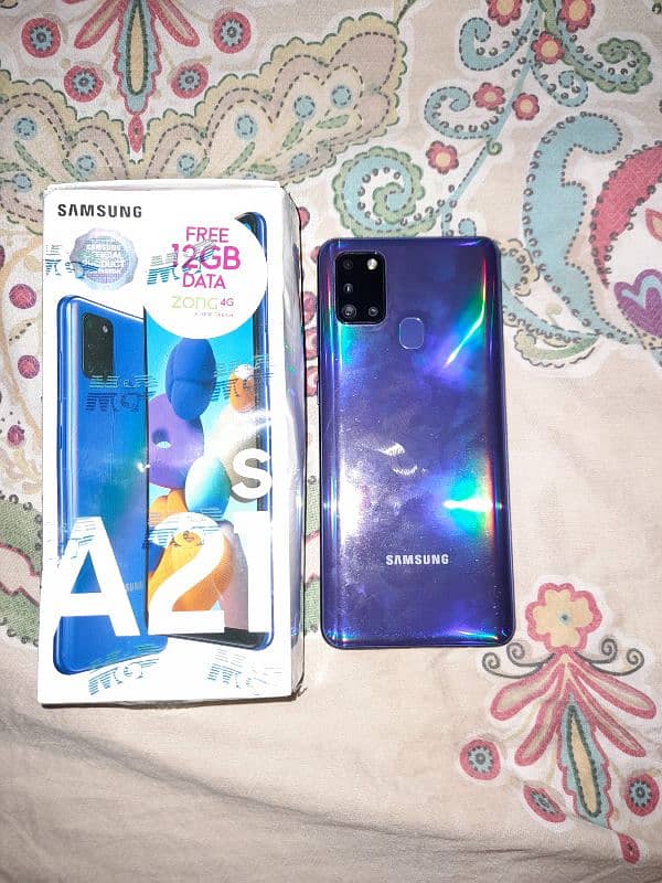 samsung a21s 4 64 9by10 with box pta 5