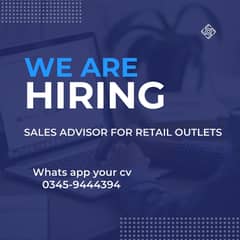 Salesman Required for Retail Outlets