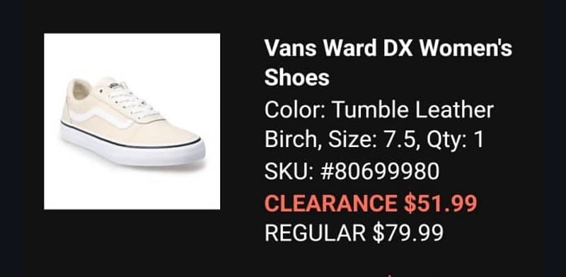 Vans Women’s Low Top Sneaker 1