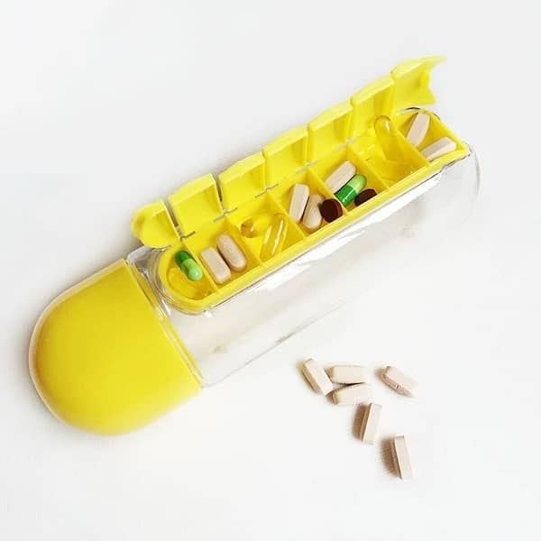 Pills Case Water Bottle and Cup 1