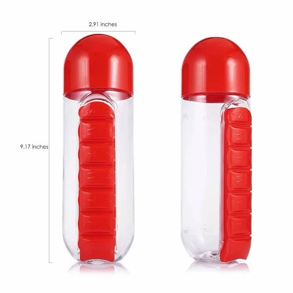 Pills Case Water Bottle and Cup 2