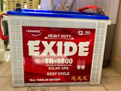 EXIDE TR-1800 Tubular Deep Cycle Battery - Excellent Condition