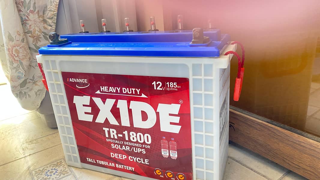 EXIDE TR-1800 Tubular Deep Cycle Battery - Excellent Condition 1