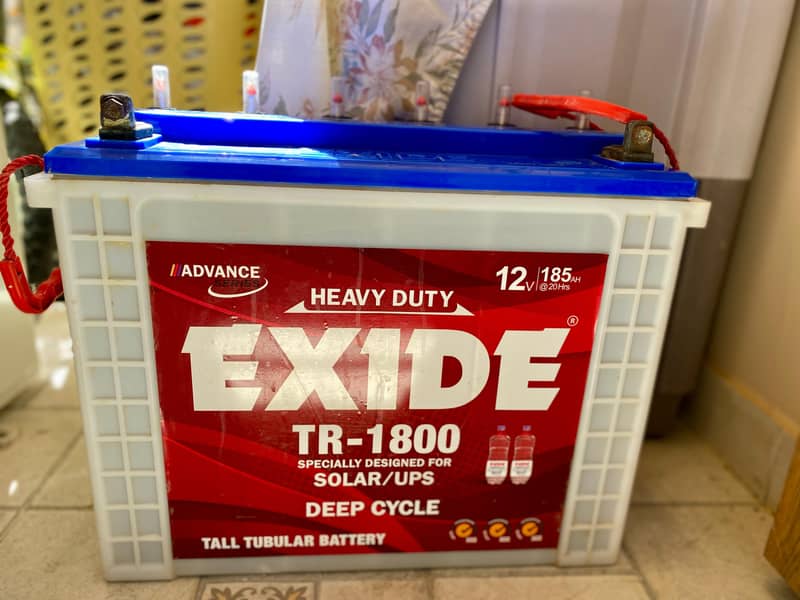 EXIDE TR-1800 Tubular Deep Cycle Battery - Excellent Condition 9