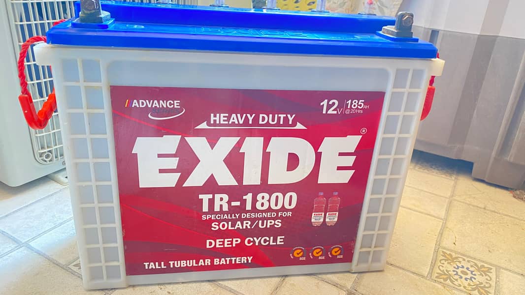 EXIDE TR-1800 Tubular Deep Cycle Battery - Excellent Condition 10