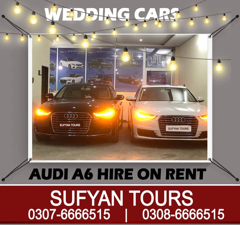 BRIDAL CAR RENTAL AUDI A6 | LANDCRUISER V8 | LIMO ON RENT | RENT A CAR 4