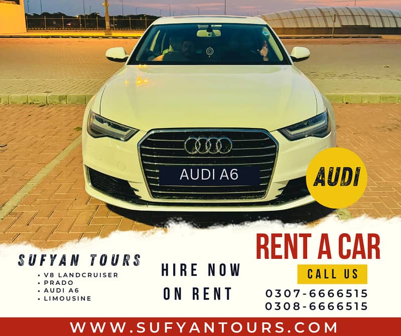 BRIDAL CAR RENTAL AUDI A6 | LANDCRUISER V8 | LIMO ON RENT | RENT A CAR 14