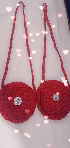 hand made crochet ladies shoulder bags