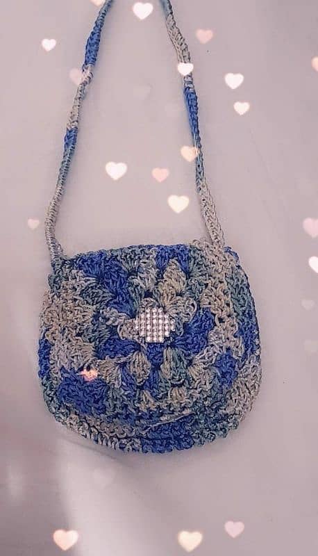 hand made crochet ladies shoulder bags 1