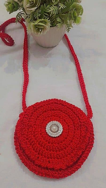 hand made crochet ladies shoulder bags 9