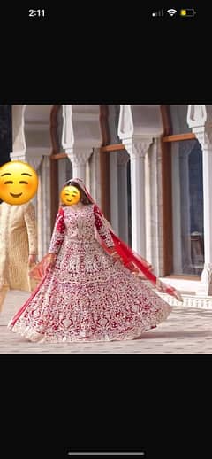 bridal lehnga only used for 3 hours 10/10 condition