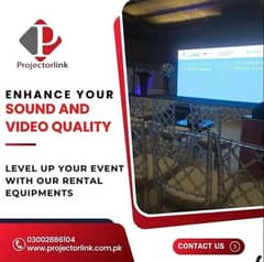 Audio visual equipment rental , smd sound system projector in karachi