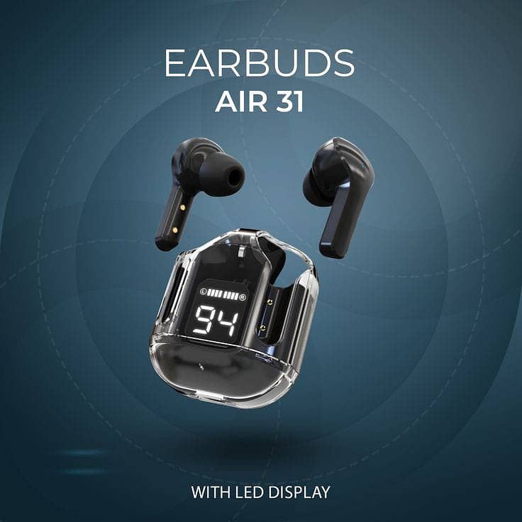 The Air 31 Earbuds with Silicone Pouch are wireless earbuds 6