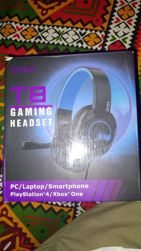 T8 GAMING HEADSET RGB LIGHTS with microphone 1