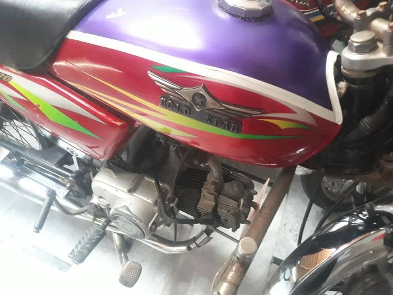 gold star bike only exchange Honda 70 7 Ya8 model 03091167094 whatsap 4