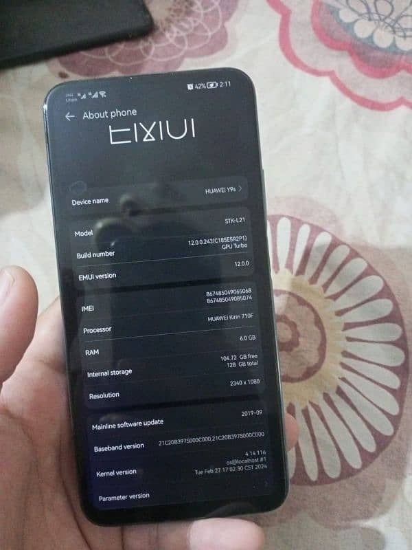 Huawei y9s pop up camera 3